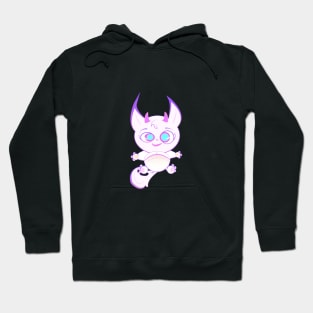 Cute purple kitten design with pink and blue eyes Hoodie